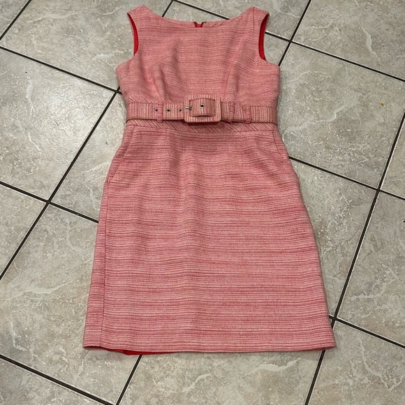 Banana Republic Elegant Red Tweed Sleeveless Dress Size 0 - Picture 1 of 5
